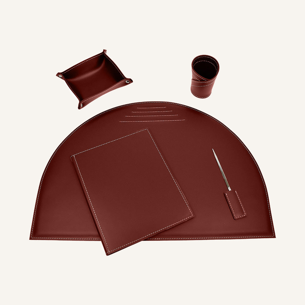 Set originale da scrivania MEDEA 5pz. - Bordeaux