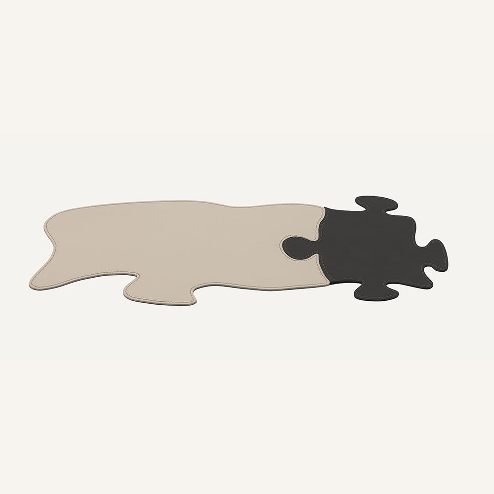 Sottomano componibile in cuoio PUZZLE