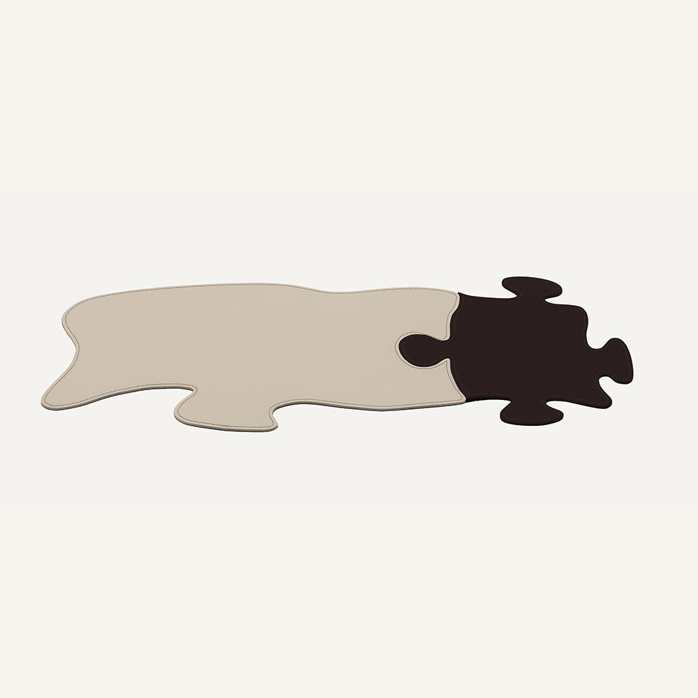 Sottomano componibile in cuoio PUZZLE