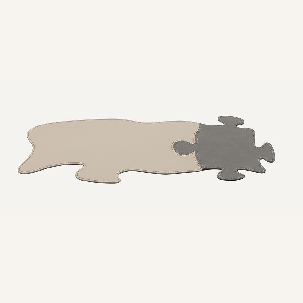 Sottomano componibile in cuoio PUZZLE