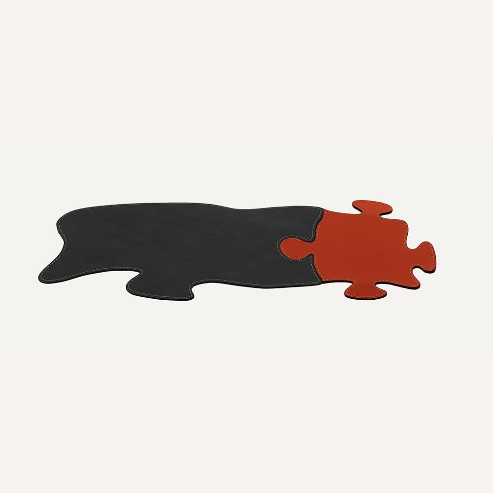 Sottomano componibile in cuoio PUZZLE