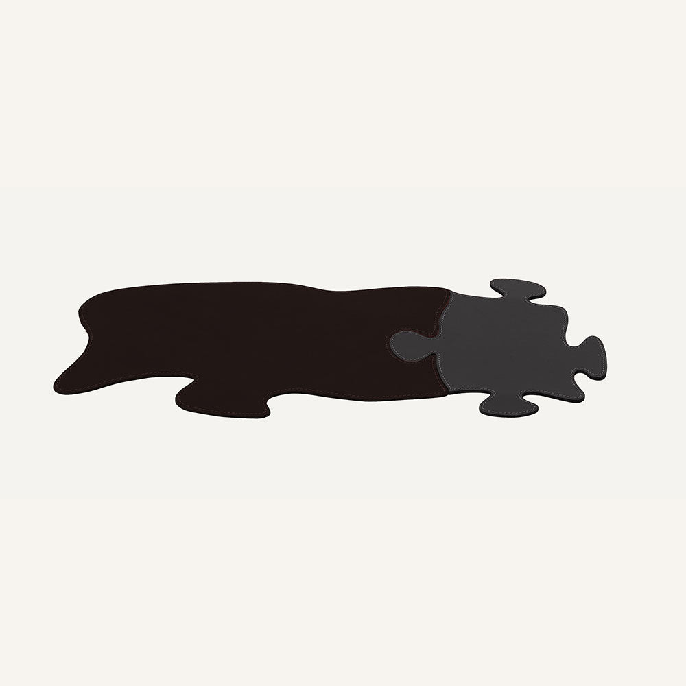 Sottomano componibile in cuoio PUZZLE