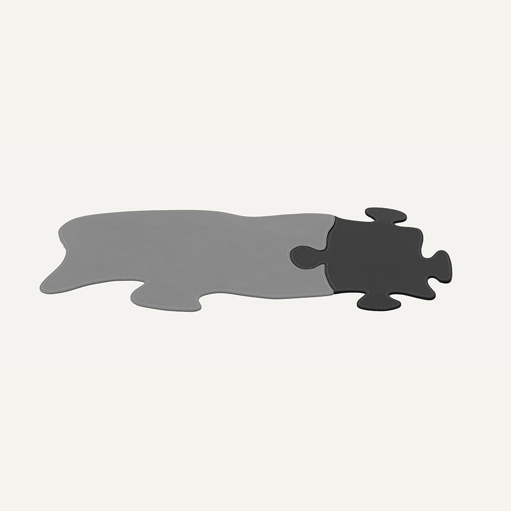 Sottomano componibile in cuoio PUZZLE