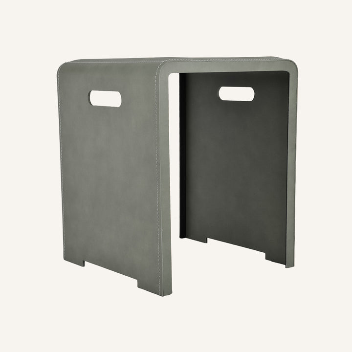 Sgabello di design acciaio e cuoio SGABY - Tortora