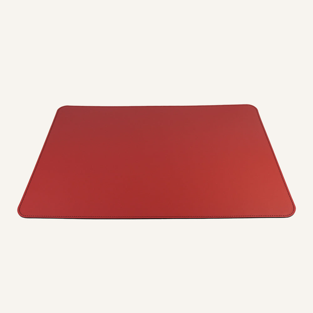 Sottomano da scrivania di design in pelle RITLEI - Rosso