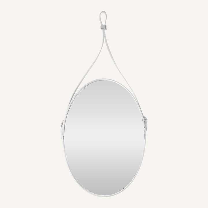 Specchio ovale a muro IVANO - Bianco