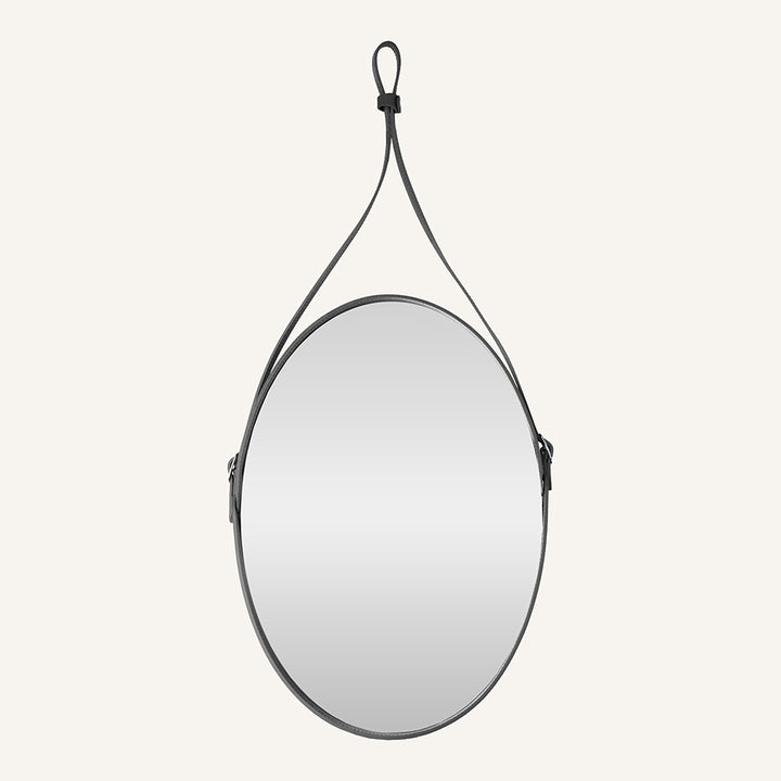 Specchio ovale a muro IVANO - Grigio