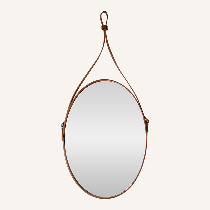 Specchio ovale a muro IVANO - Marrone