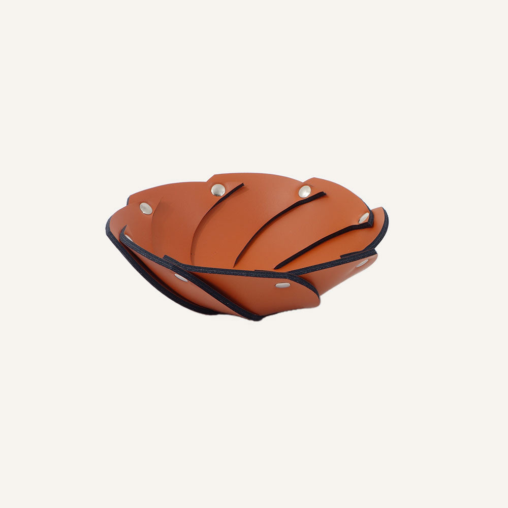 Portaoggetti di design in pelle DALIA - Arancio H., 25 Ø