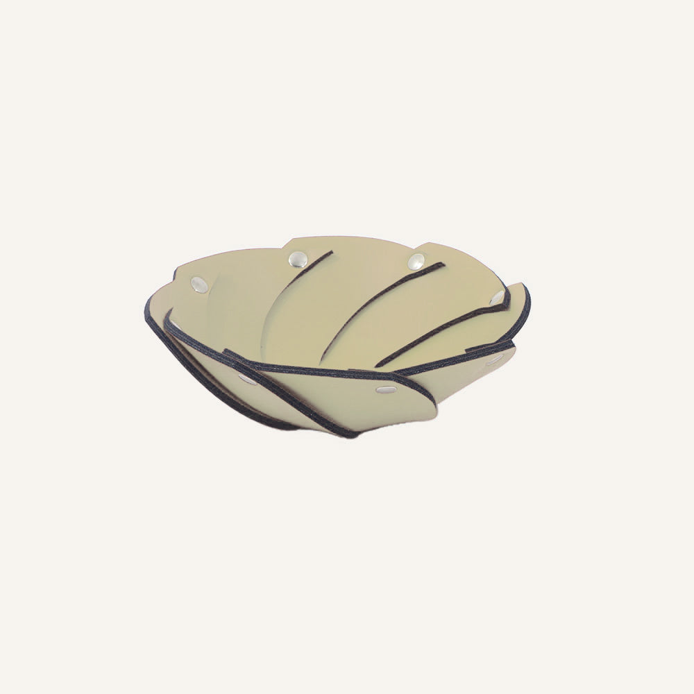 Portaoggetti di design in pelle DALIA - Beige, 25 Ø