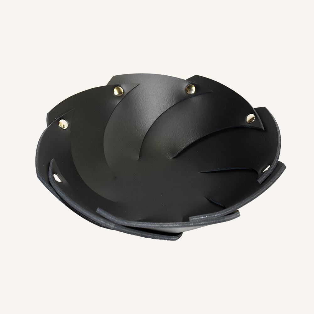 Portaoggetti di design in pelle DALIA - Marrone scuro, 18 Ø