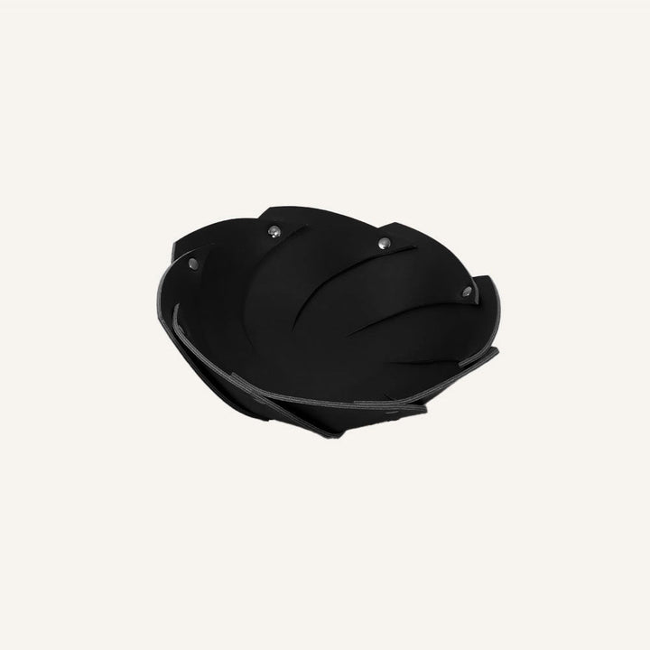 Portaoggetti di design in pelle DALIA - Nero, 18 Ø