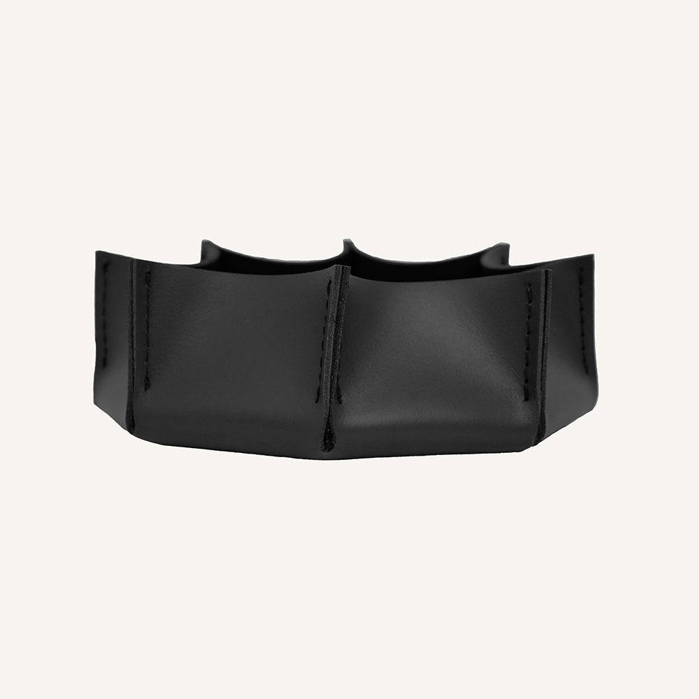 Svuotatasche elegante in Vera Pelle LEILUX - Nero