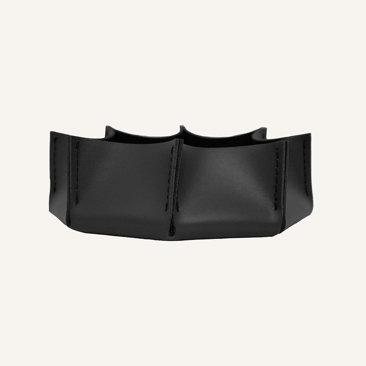 Svuotatasche elegante in Vera Pelle LEILUX - Nero